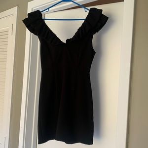 DO + BE black ruffle dress
